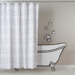 Land of Nod "Rain, Rain, Go Away!" Cotton Shower Curtain